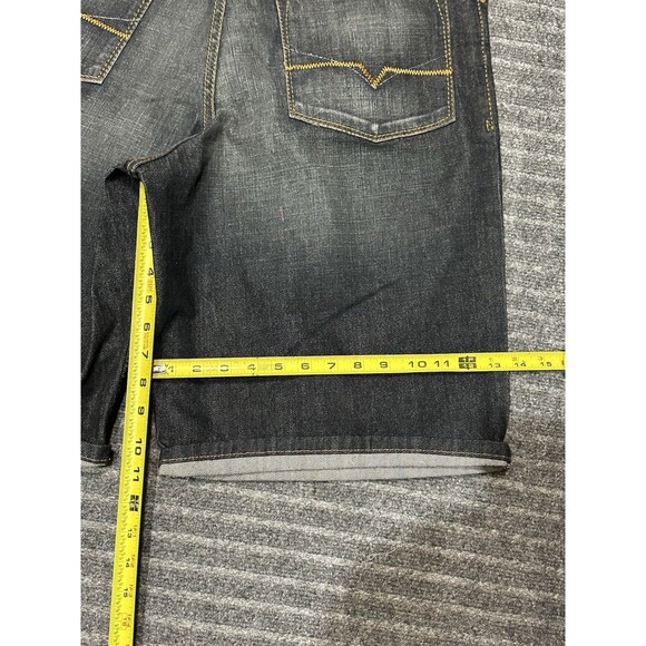 Guess Jeans Denim Baggy Shorts Mens Size 34 Dark Wash‎ Y2K Grunge Skater - Picture 7 of 8